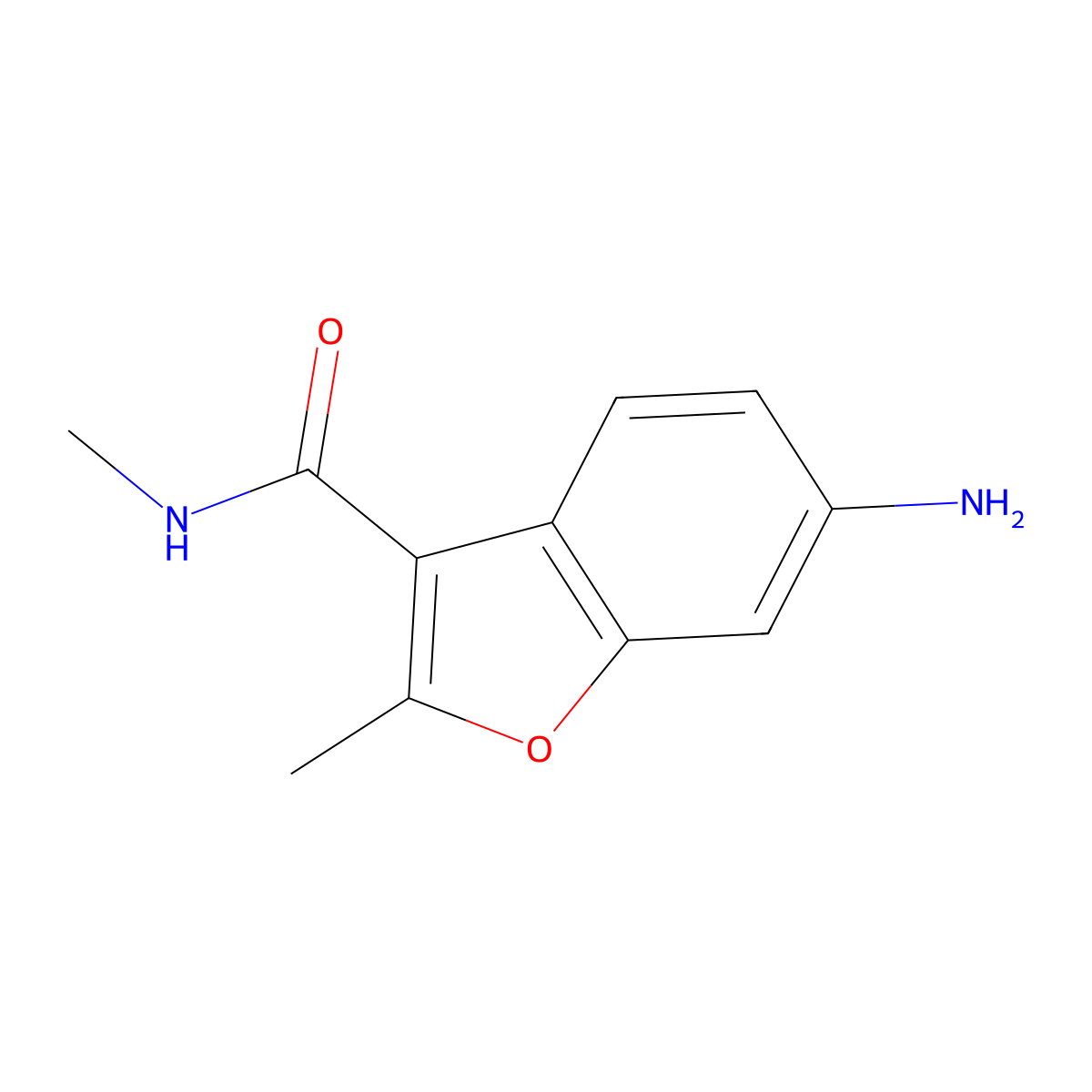 6-amino-N,2-dimethylbenzofuran-3-carboxamide molecular structure, CAS 1213704-44-9