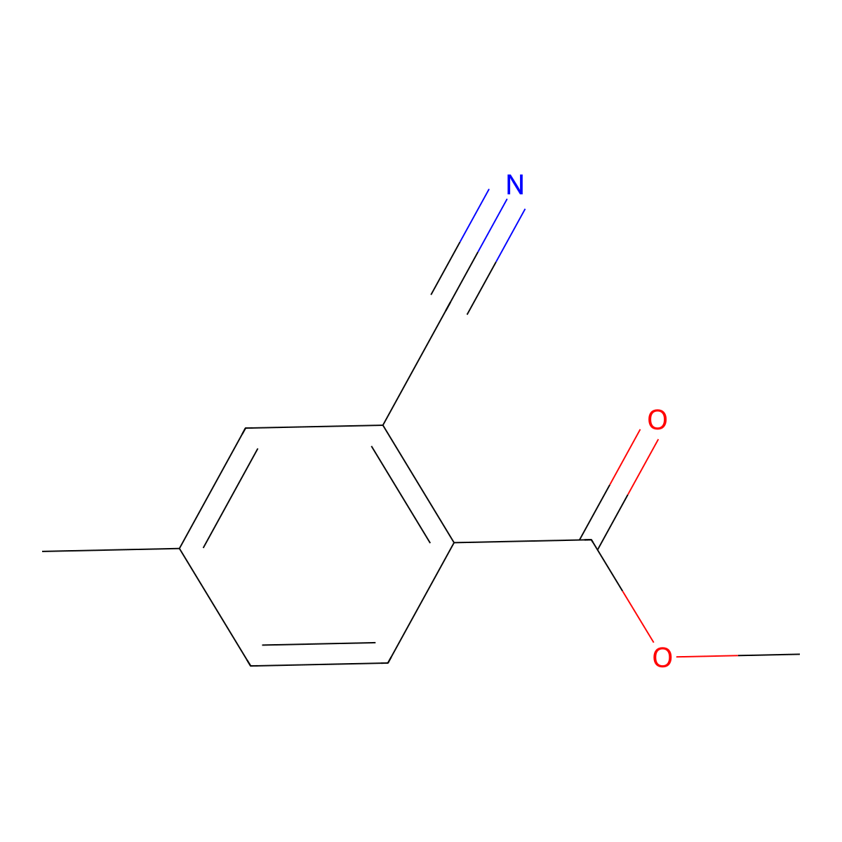 Methyl 2-cyano-4-Methylbenzoate molecular structure, CAS 1213767-07-7