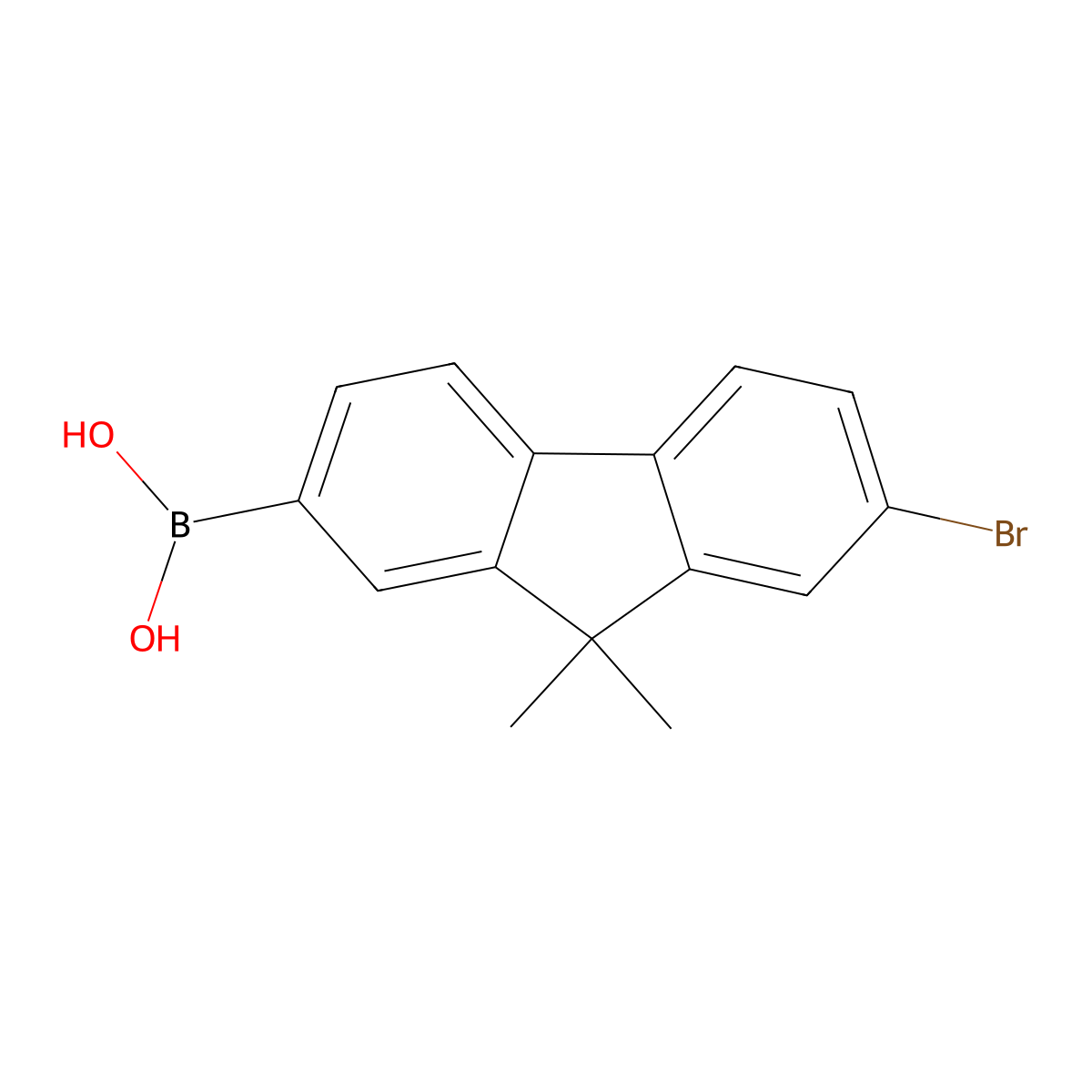 (7-Bromo-9,9-dimethyl-9H-fluoren-2-yl)boronic Acid (contains varying amounts of Anhydride) molecular structure, CAS 1213768-48-9