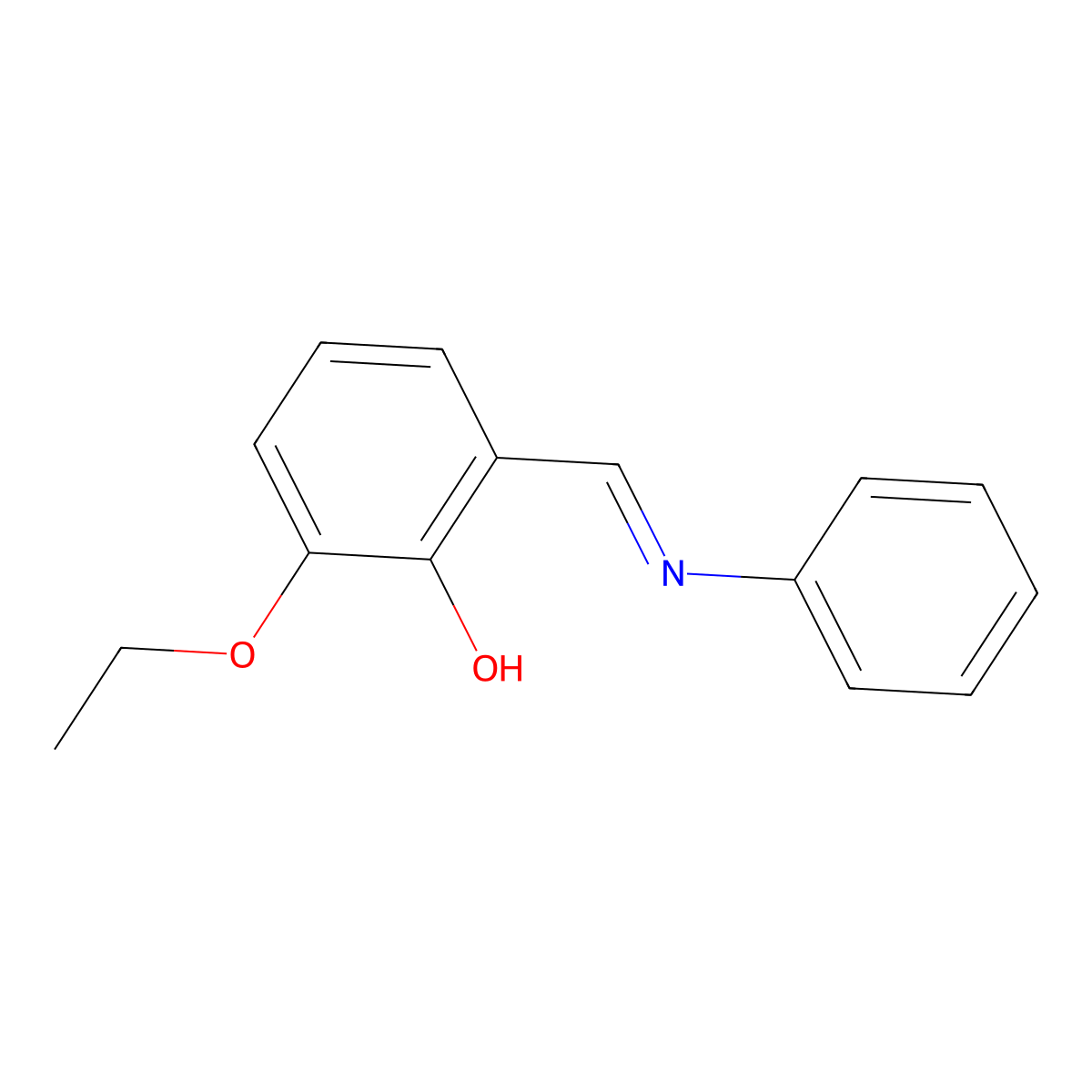 2-ethoxy-6-[(E)-(phenylimino)methyl]phenol molecular structure, CAS 1213772-09-8