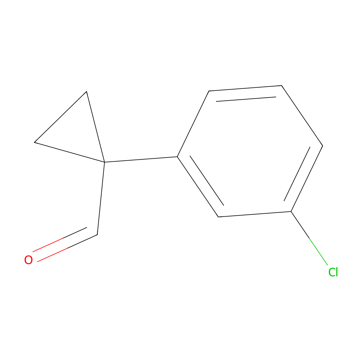1-(3-Chlorophenyl)-cyclopropanecarboxaldehyde molecular structure, CAS 1213775-28-0