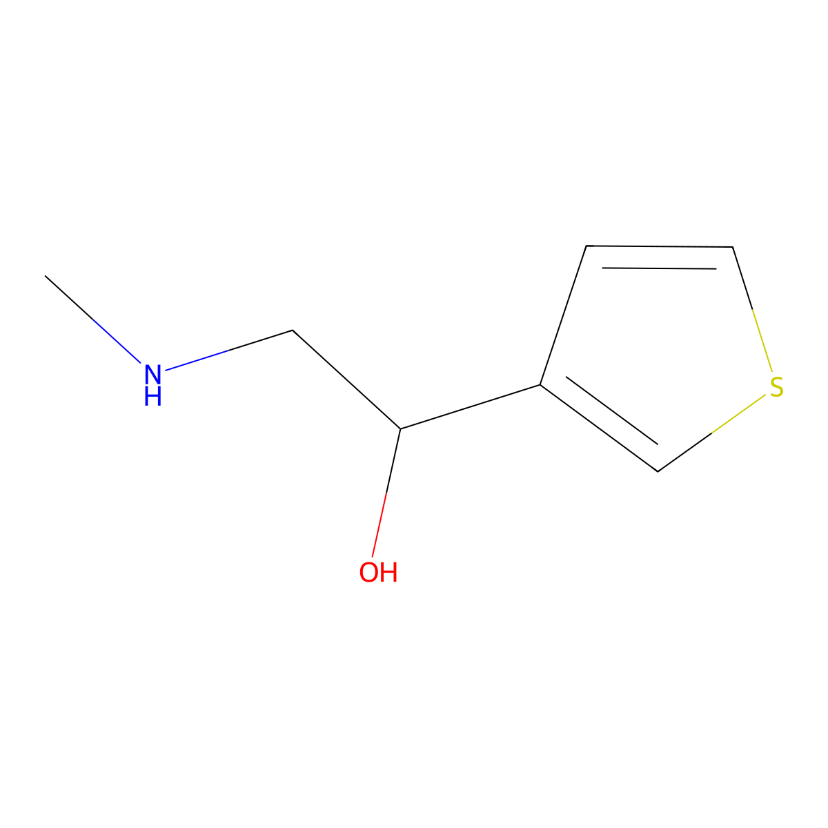 2-(Methylamino)-1-(thiophen-3-yl)ethan-1-ol molecular structure, CAS 1213777-94-6