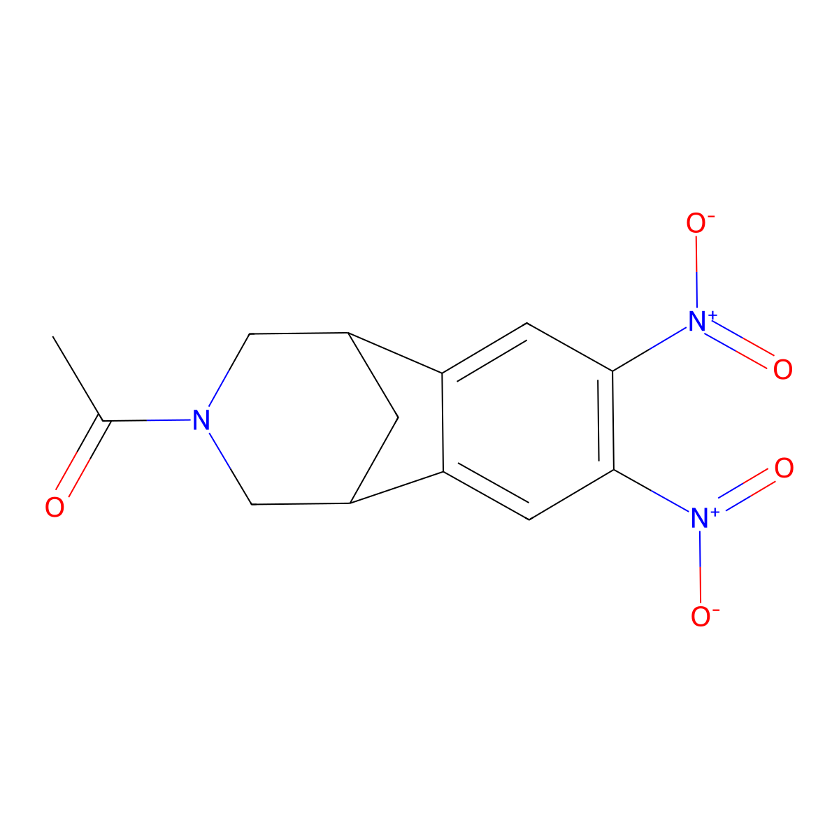 1-(7,8-Dinitro-1,2,4,5-tetrahydro-3H-1,5-methanobenzo[d]azepin-3-yl)ethan-1-one molecular structure, CAS 1213782-02-5