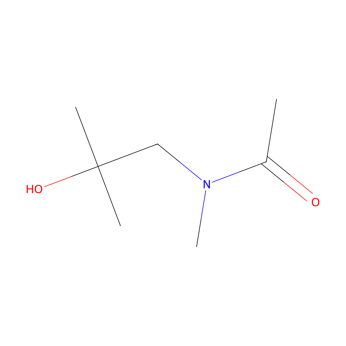 N-(2-hydroxy-2-methylpropyl)-N-methylacetamide molecular structure, CAS 1213783-77-7
