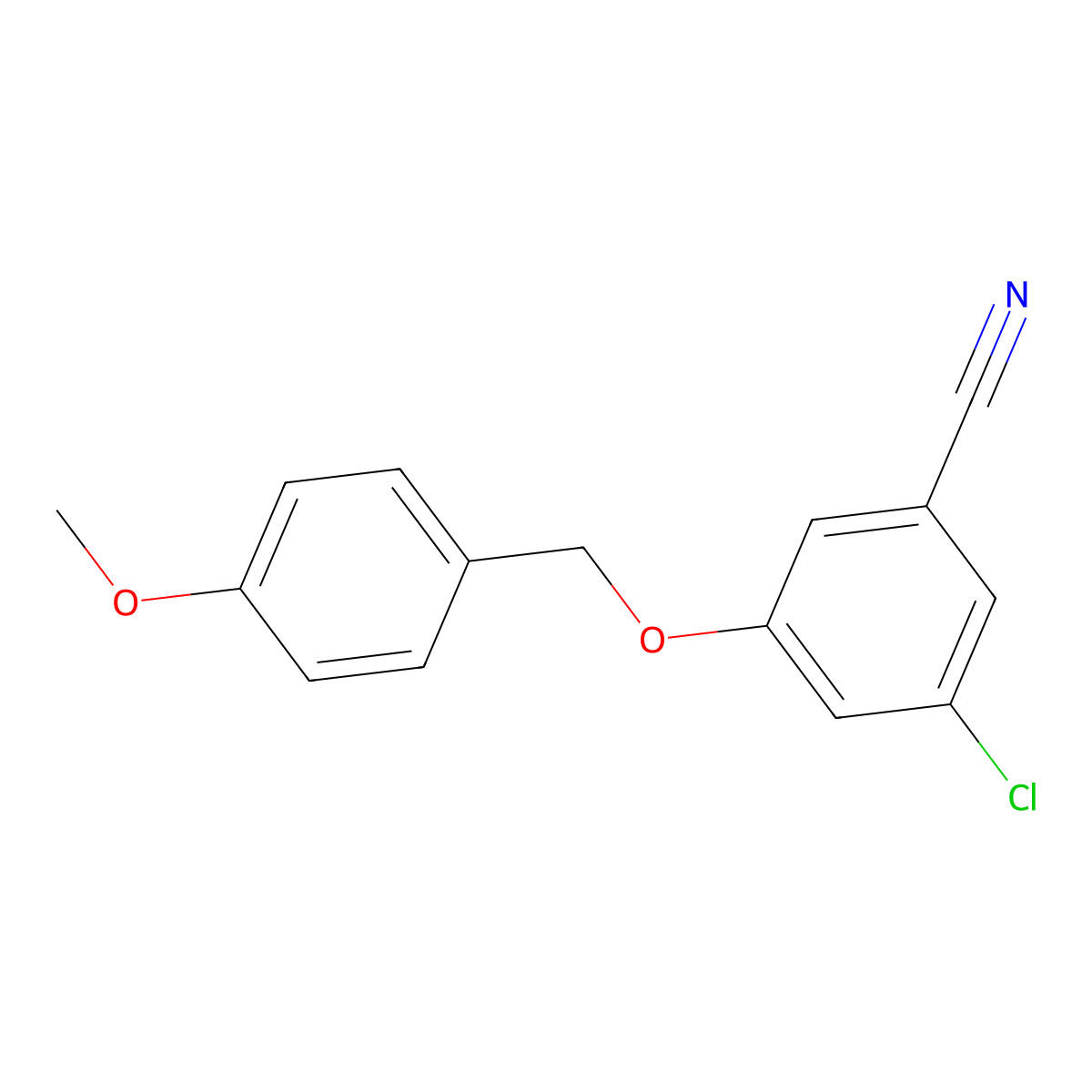 3-Chloro-5-[(4-methoxybenzyl)oxy]benzonitrile molecular structure, CAS 1213790-87-4