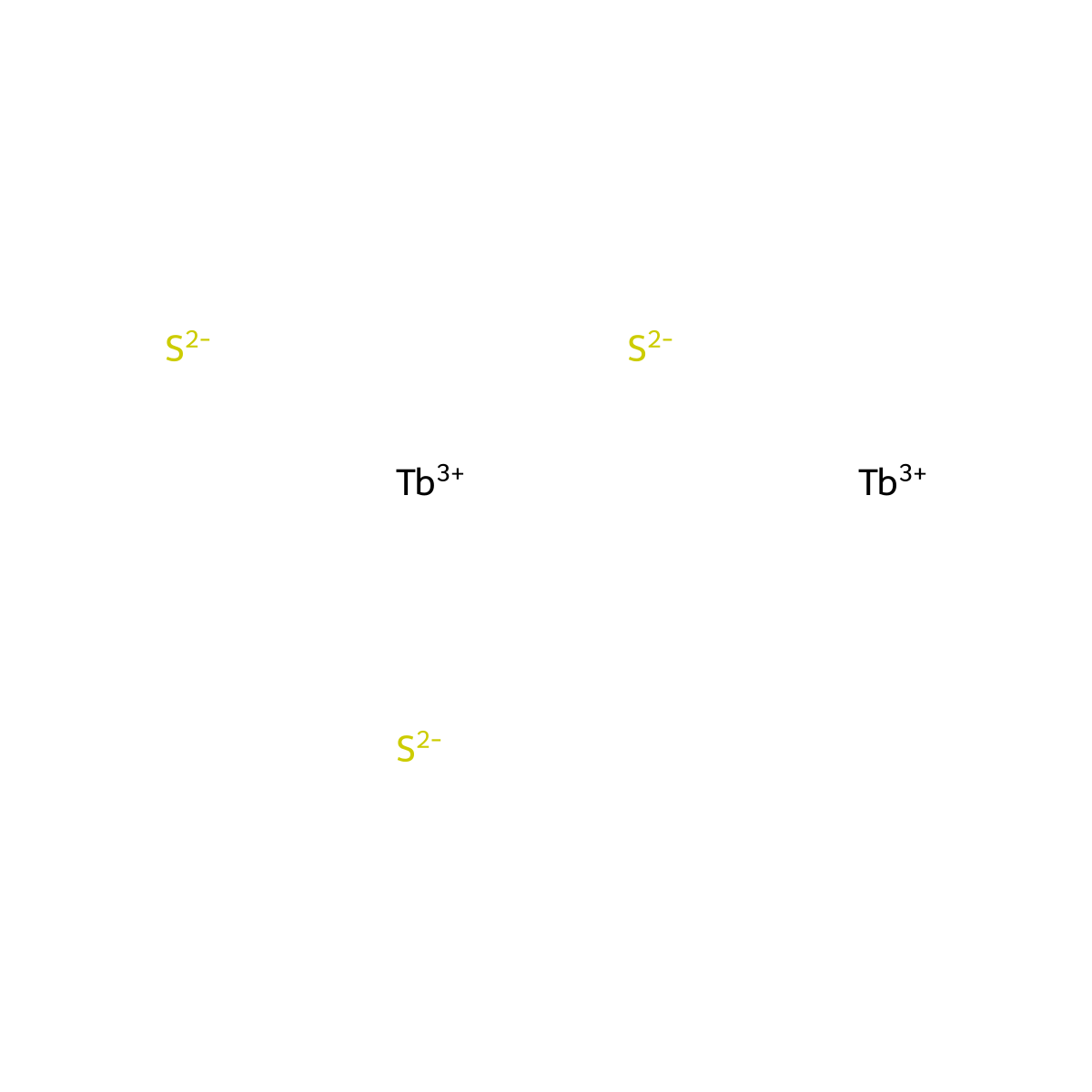 Terbium sulfide (Tb2S3) molecular structure, CAS 12138-11-3