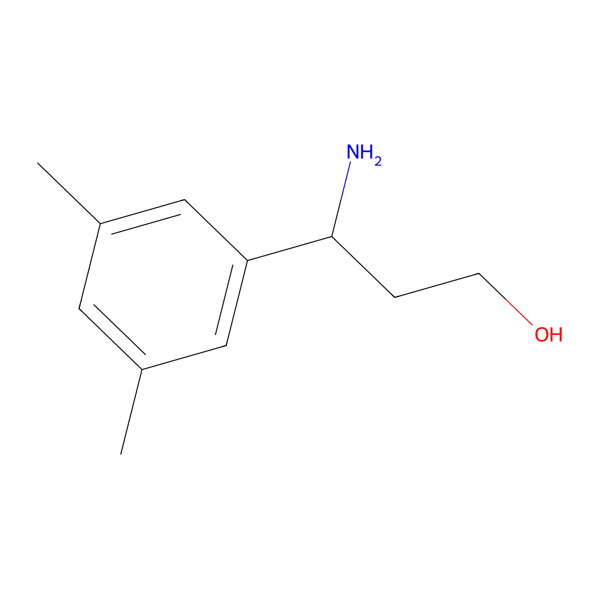 (3R)-3-amino-3-(3,5-dimethylphenyl)propan-1-ol molecular structure, CAS 1213828-58-0