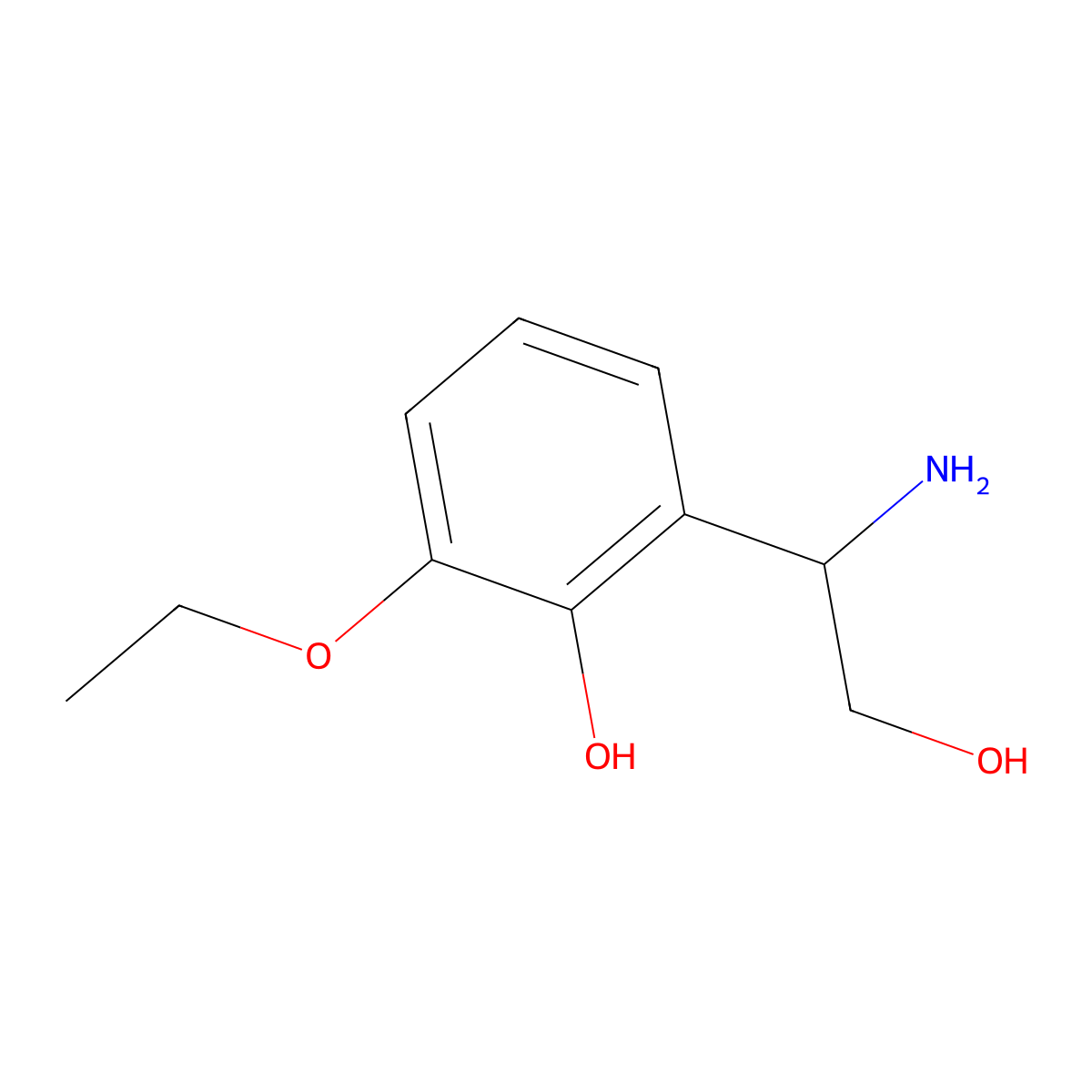 2-[(1R)-1-Amino-2-hydroxyethyl]-6-ethoxyphenol molecular structure, CAS 1213828-71-7