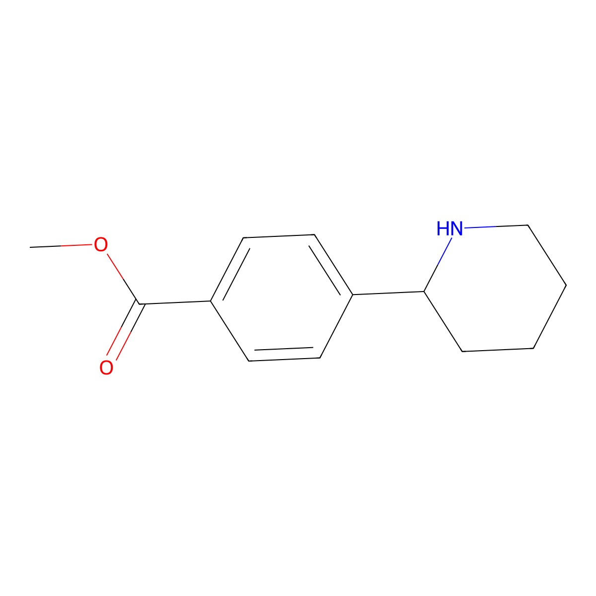 (R)-Methyl 4-(piperidin-2-YL)benzoate molecular structure, CAS 1213832-72-4