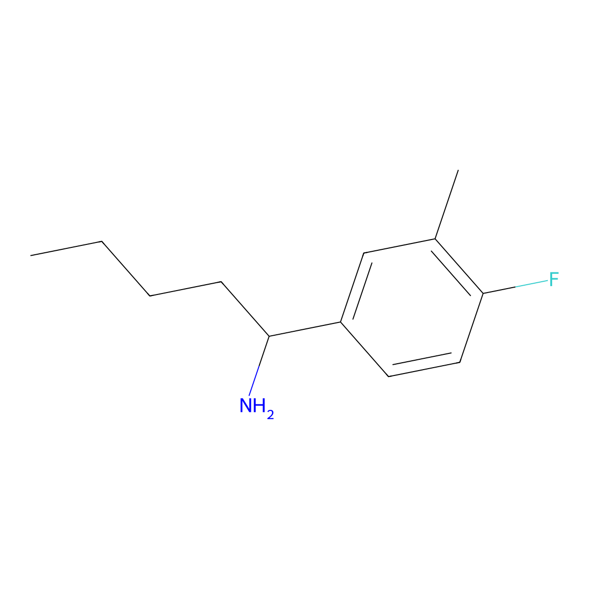 (S)-1-(4-Fluoro-3-methylphenyl)pentan-1-amine molecular structure, CAS 1213834-65-1