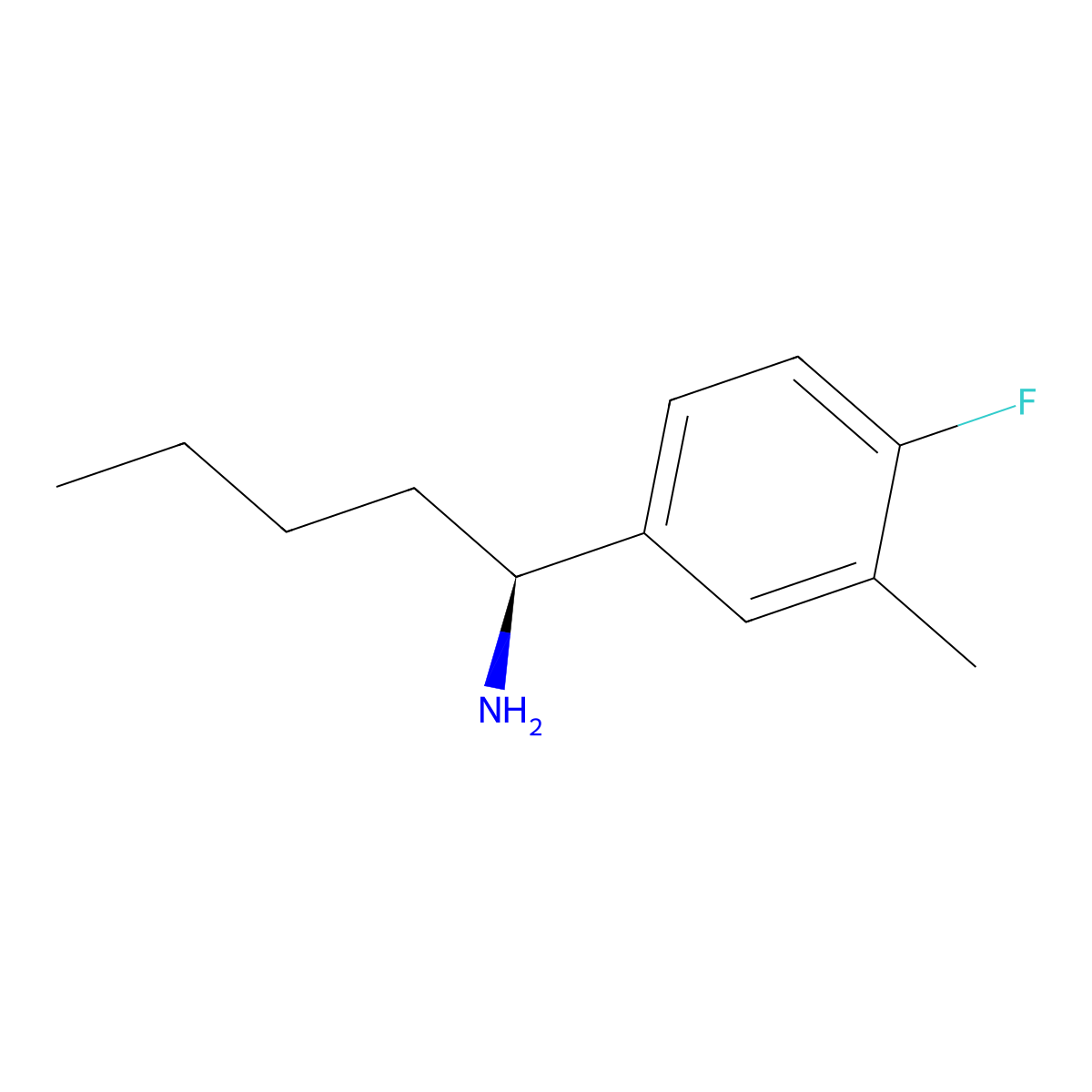 (S)-1-(4-Fluoro-3-methylphenyl)pentan-1-amine molecular structure, CAS 1213834-65-1