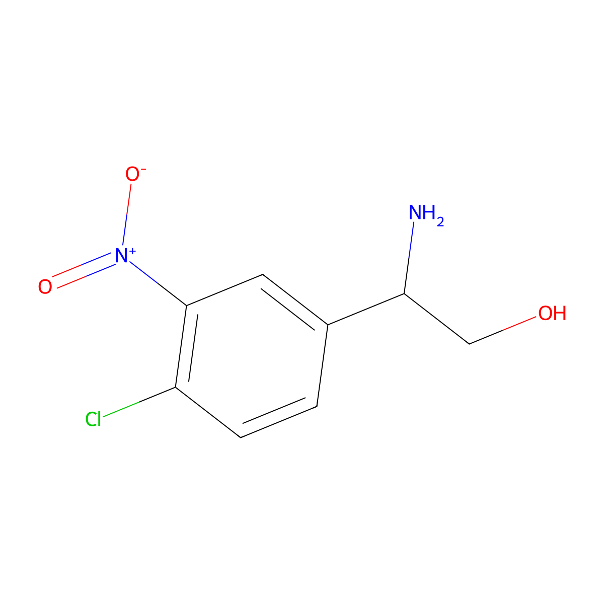 (s)-2-Amino-2-(4-chloro-3-nitrophenyl)ethan-1-ol molecular structure, CAS 1213835-88-1