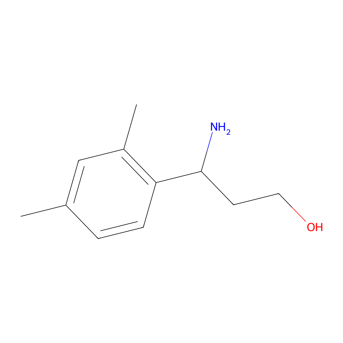 (3S)-3-amino-3-(2,4-dimethylphenyl)propan-1-ol molecular structure, CAS 1213837-98-9