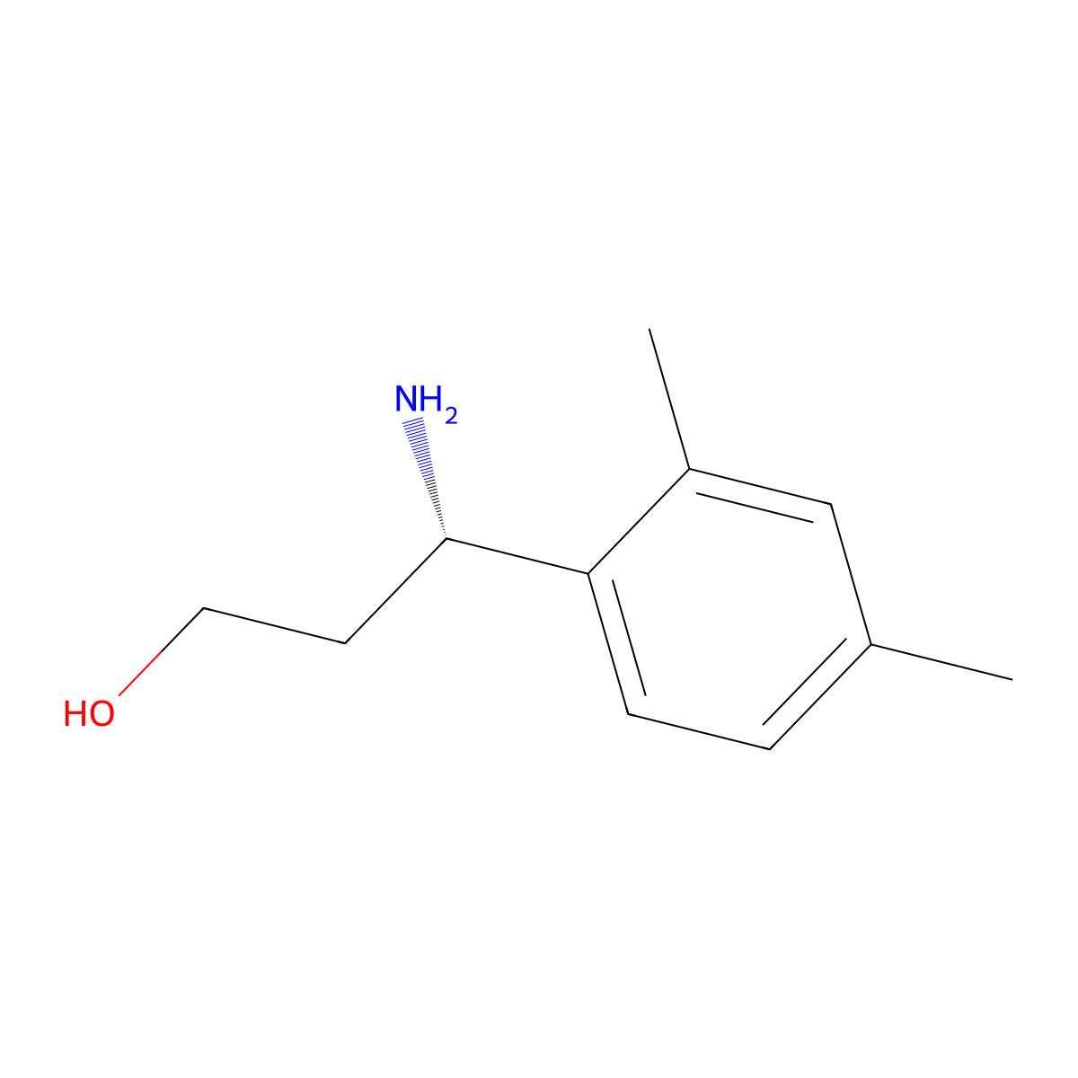 (3S)-3-amino-3-(2,4-dimethylphenyl)propan-1-ol molecular structure, CAS 1213837-98-9