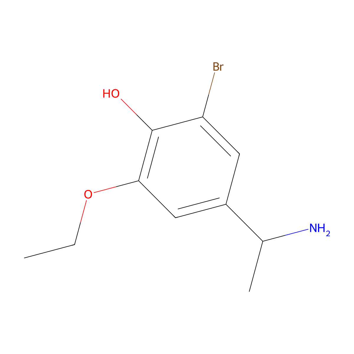 4-[(1S)-1-aminoethyl]-2-bromo-6-ethoxyphenol molecular structure, CAS 1213844-83-7