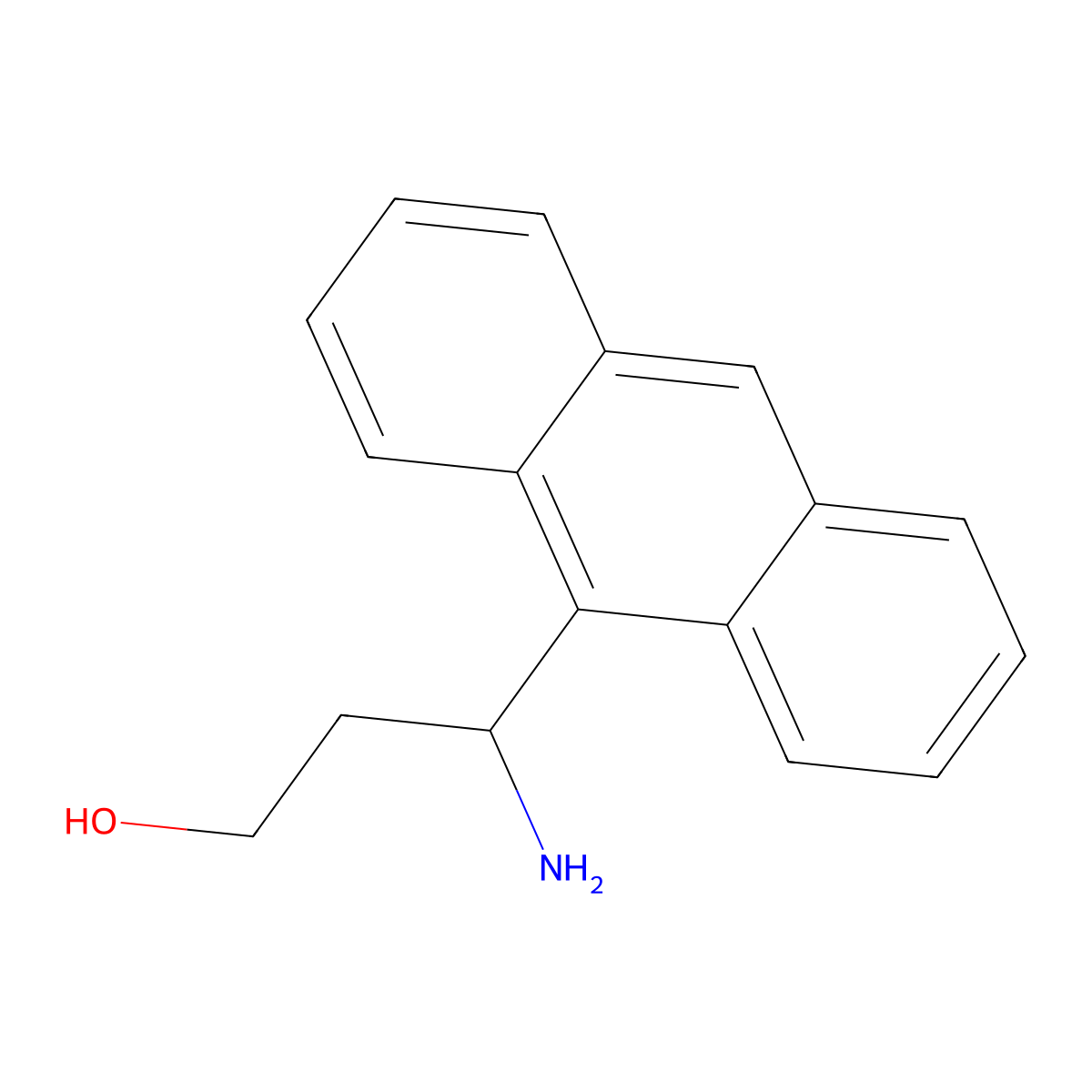 (3S)-3-amino-3-(anthracen-9-yl)propan-1-ol molecular structure, CAS 1213845-59-0