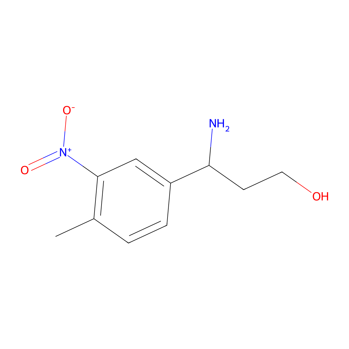 (3R)-3-amino-3-(4-methyl-3-nitrophenyl)propan-1-ol molecular structure, CAS 1213846-76-4