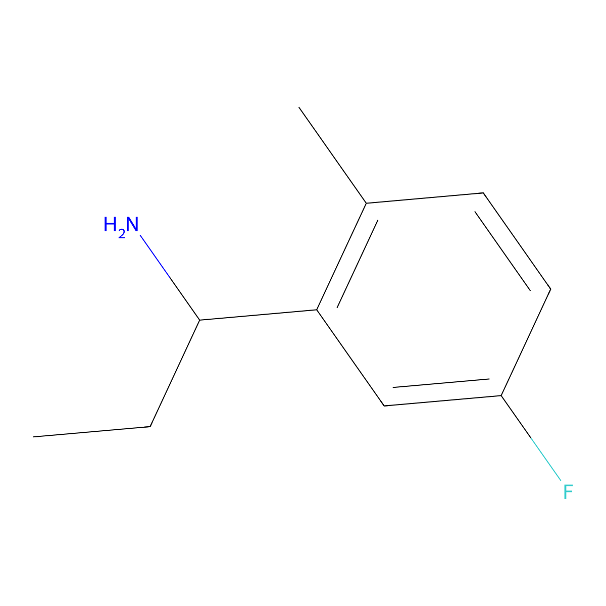 (R)-1-(5-Fluoro-2-methylphenyl)propan-1-amine molecular structure, CAS 1213847-48-3