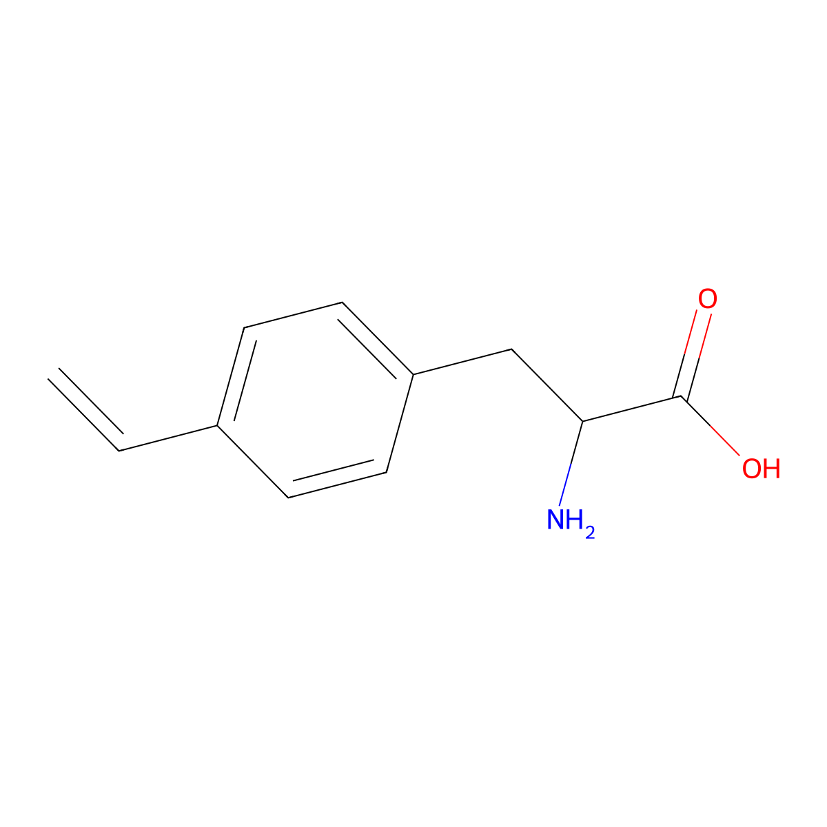 (R)-2-Amino-3-(4-vinylphenyl)propanoic acid molecular structure, CAS 1213852-54-0