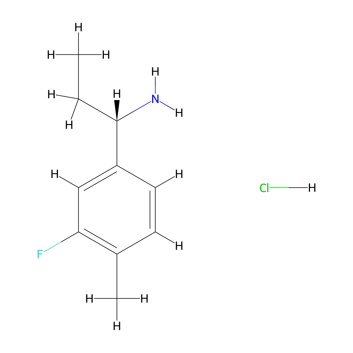(S)-1-(3-Fluoro-4-methylphenyl)propan-1-amine hydrochloride molecular structure, CAS 1213853-34-9