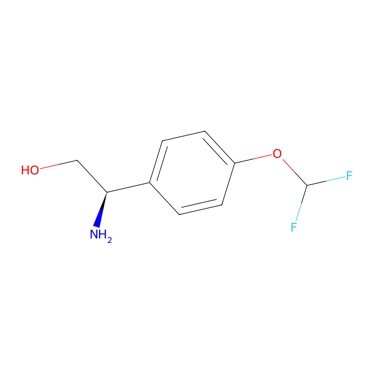 (r)-2-Amino-2-(4-(difluoromethoxy)phenyl)ethan-1-ol molecular structure, CAS 1213855-52-7