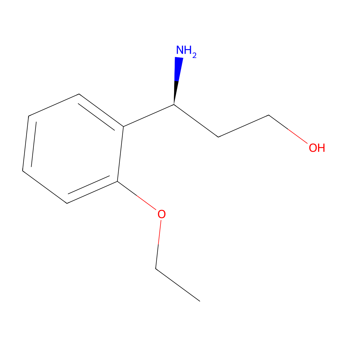 (3S)-3-amino-3-(2-ethoxyphenyl)propan-1-ol molecular structure, CAS 1213855-82-3