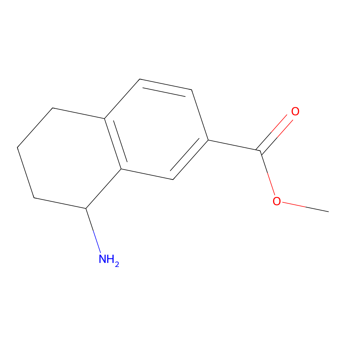 (S)-methyl 8-amino-5,6,7,8-tetrahydronaphthalene-2-carboxylate molecular structure, CAS 1213857-91-0