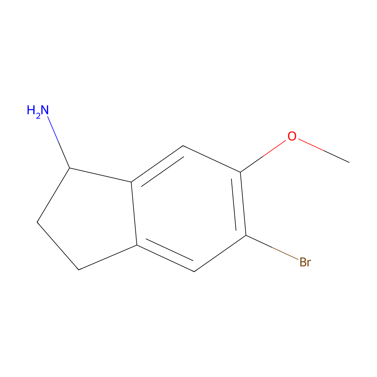 (R)-1-Amino-5-bromo-6-methoxyindane molecular structure, CAS 1213861-86-9