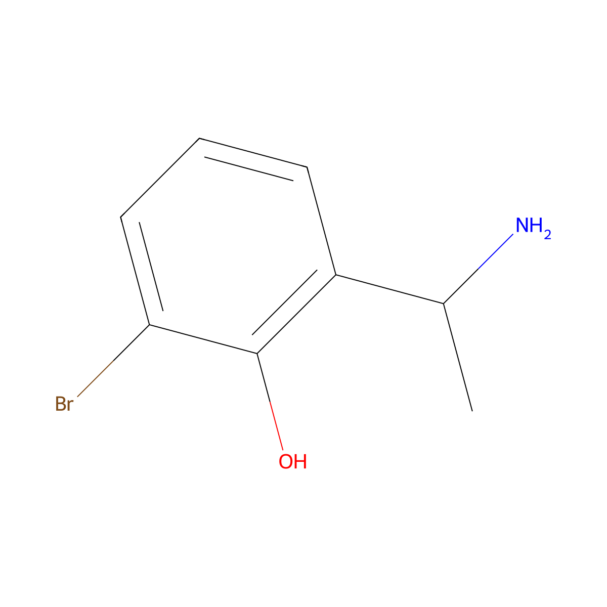 2-[(1S)-1-aminoethyl]-6-bromophenol molecular structure, CAS 1213863-48-9