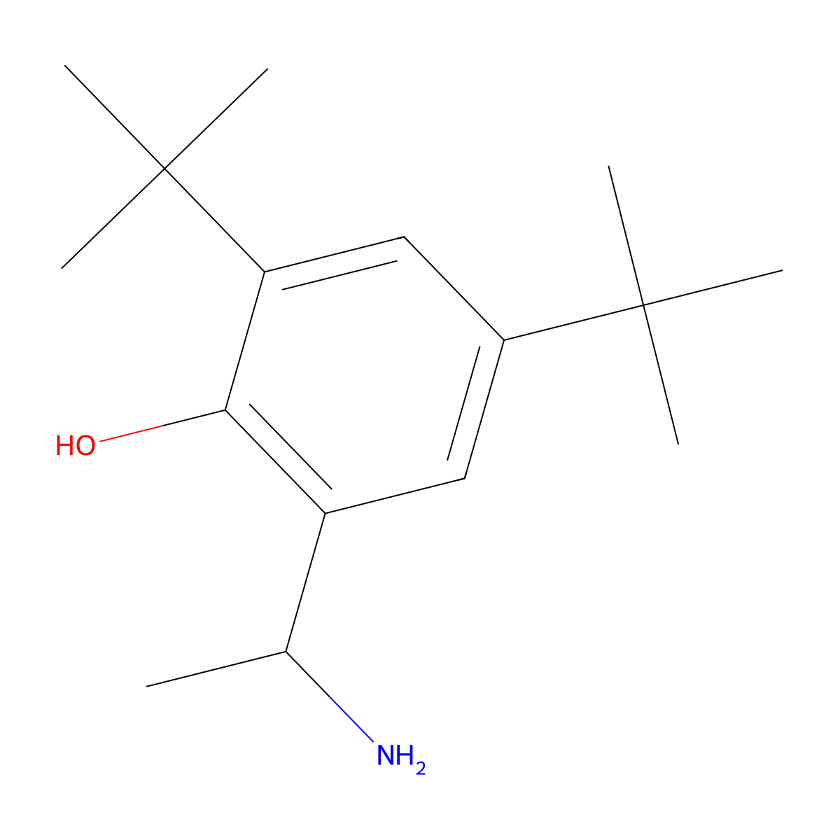 2-[(1S)-1-Aminoethyl]-4,6-di-tert-butylphenol molecular structure, CAS 1213865-34-9