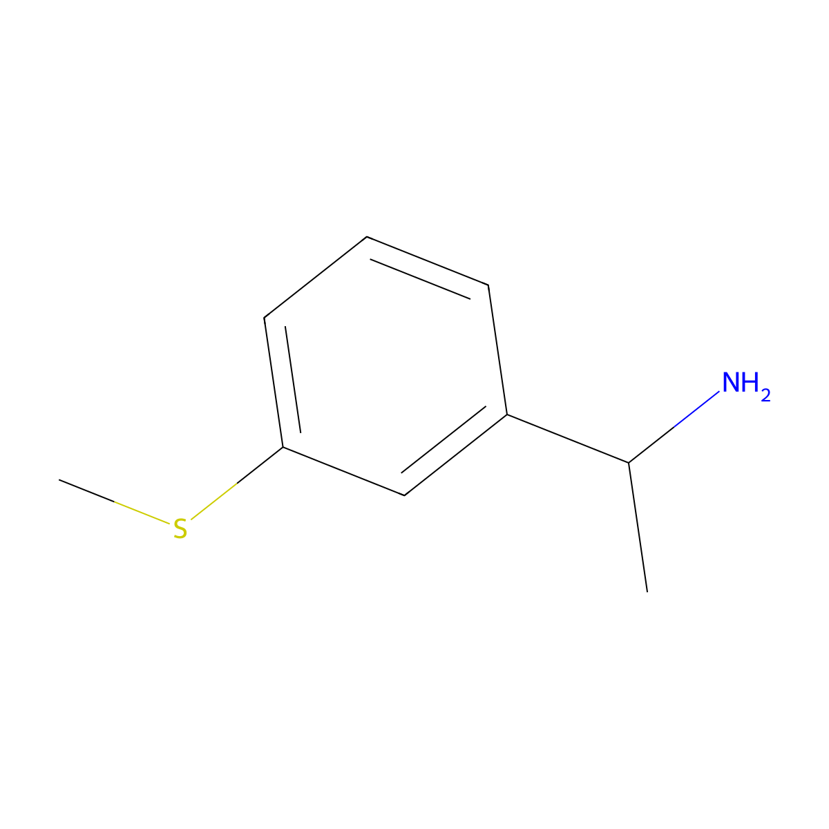 (1S)-1-[3-(methylsulfanyl)phenyl]ethan-1-amine molecular structure, CAS 1213868-39-3