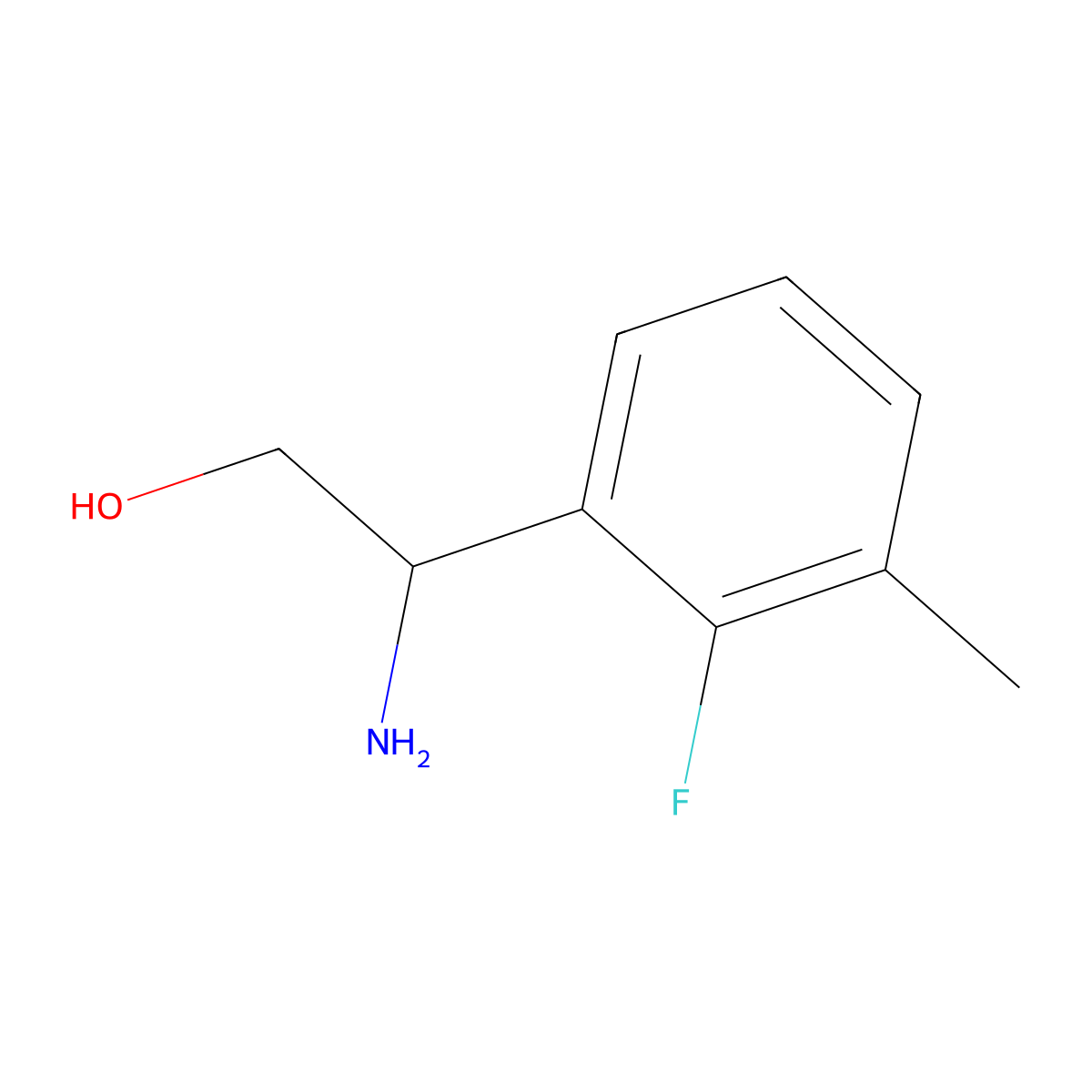 (2R)-2-Amino-2-(2-fluoro-3-methylphenyl)ethan-1-OL molecular structure, CAS 1213869-25-0
