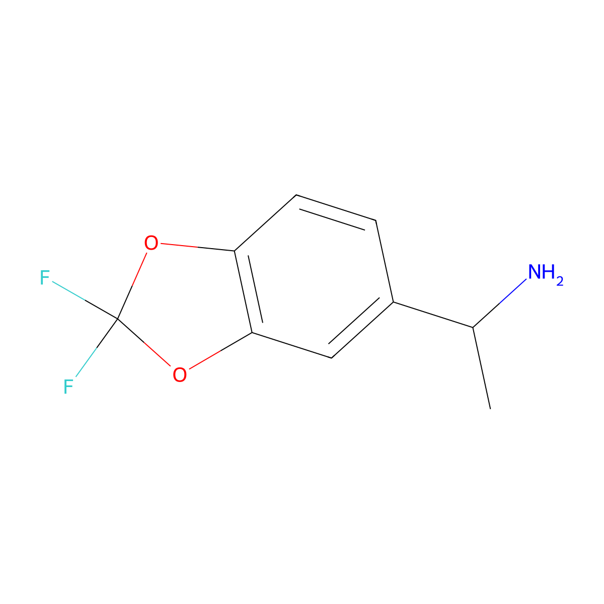 (S)-1-(2,2-difluorobenzo[d][1,3]dioxol-5-yl)ethan-1-amine hydrochloride molecular structure, CAS 1213875-20-7