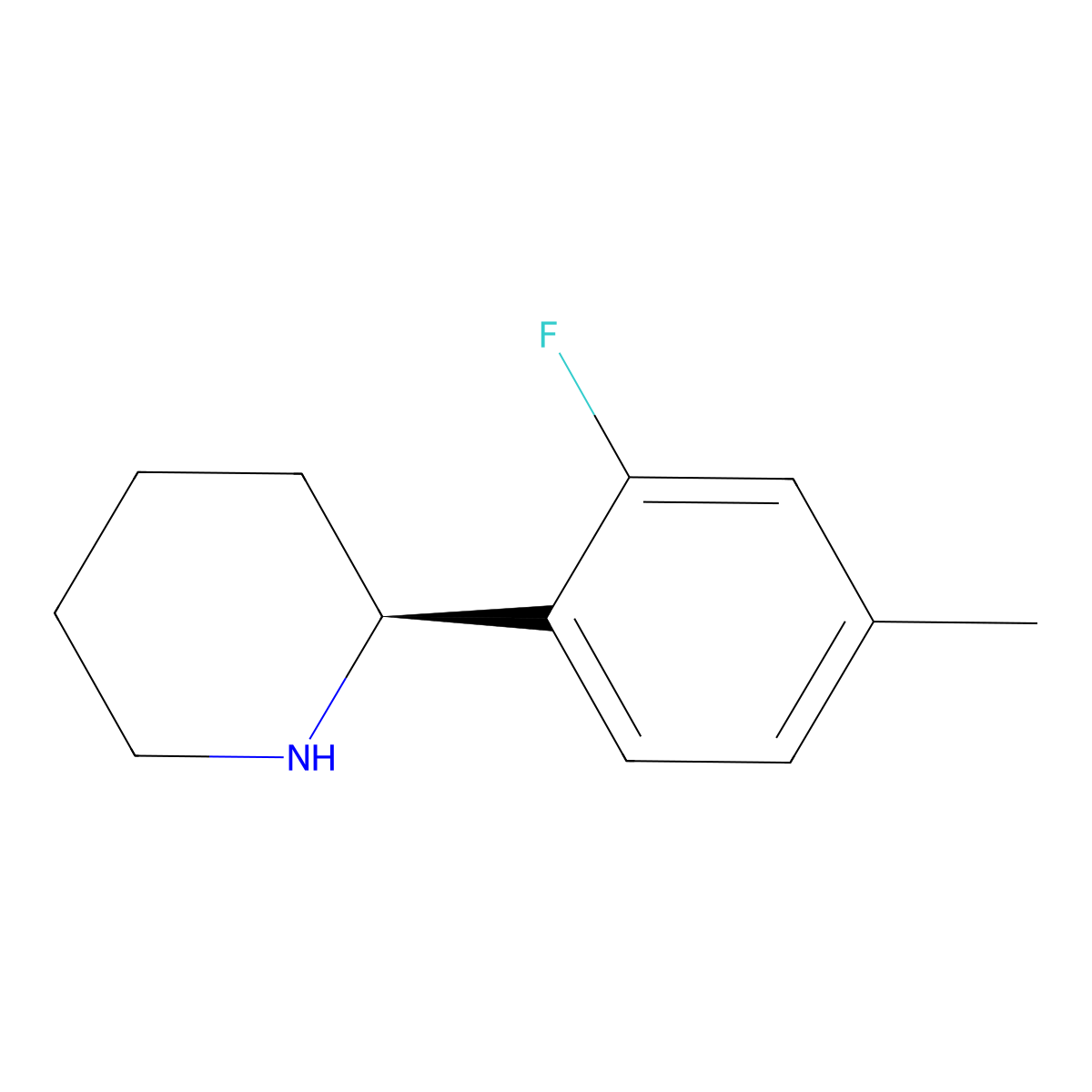 (S)-2-(2-Fluoro-4-methylphenyl)piperidine molecular structure, CAS 1213885-79-0