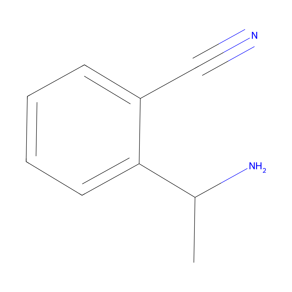 (R)-2-(1-aminoethyl)benzonitrile molecular structure, CAS 1213885-82-5