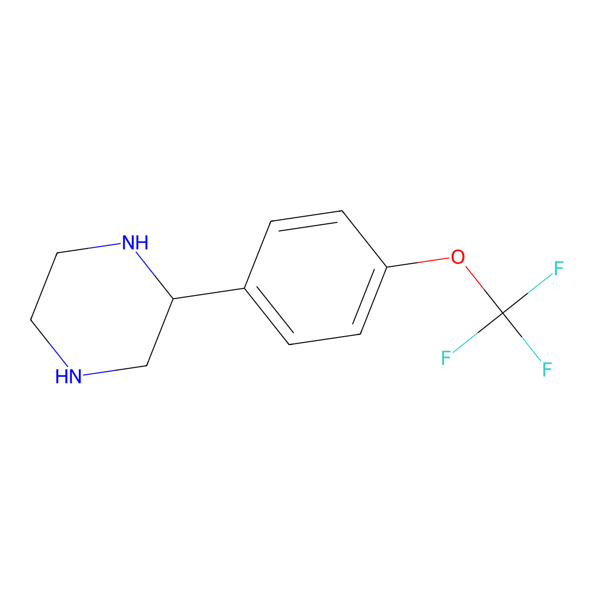 (S)-2-(4-(Trifluoromethoxy)phenyl)piperazine molecular structure, CAS 1213887-10-5