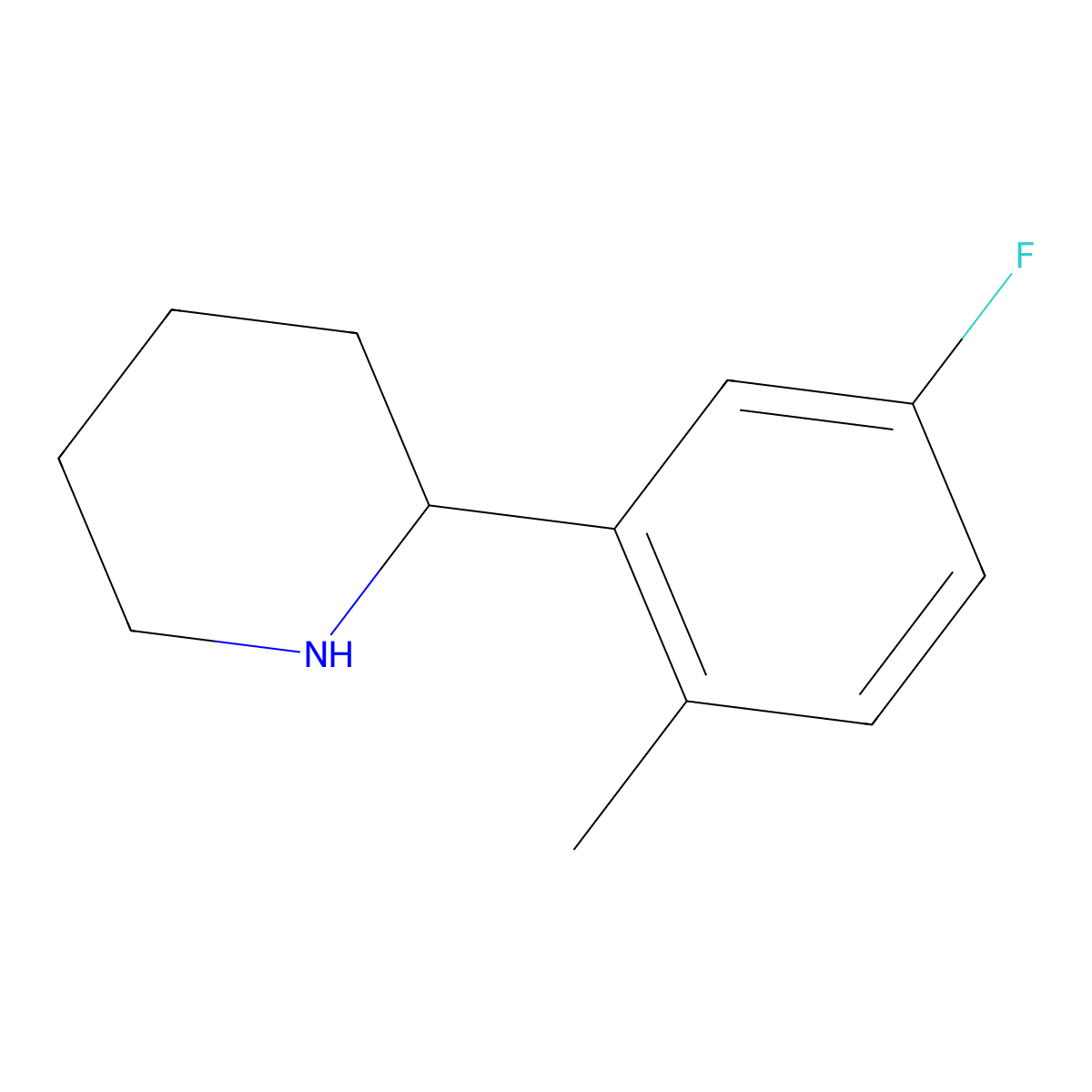 (S)-2-(5-Fluoro-2-methylphenyl)piperidine molecular structure, CAS 1213899-92-3