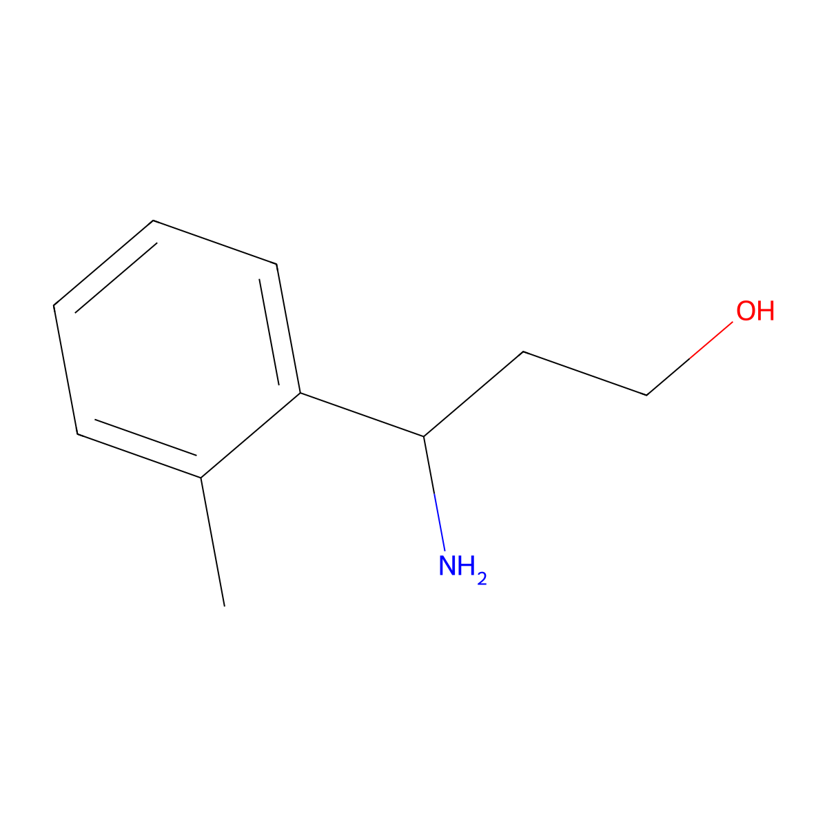 (3S)-3-amino-3-(2-methylphenyl)propan-1-ol molecular structure, CAS 1213903-16-2