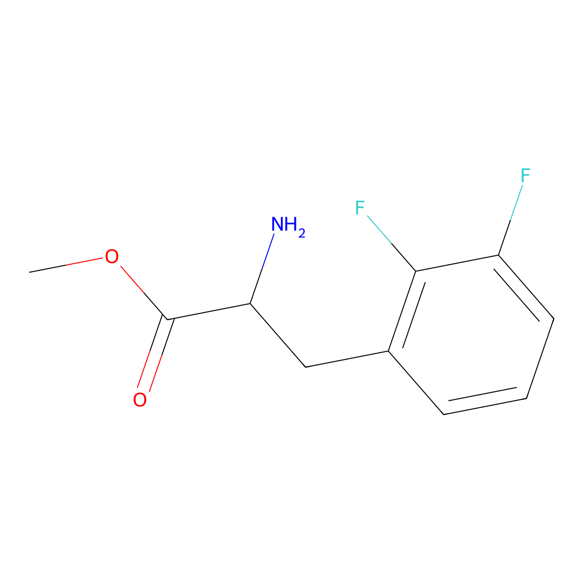 methyl (2S)-2-amino-3-(2,3-difluorophenyl)propanoate molecular structure, CAS 1213906-09-2