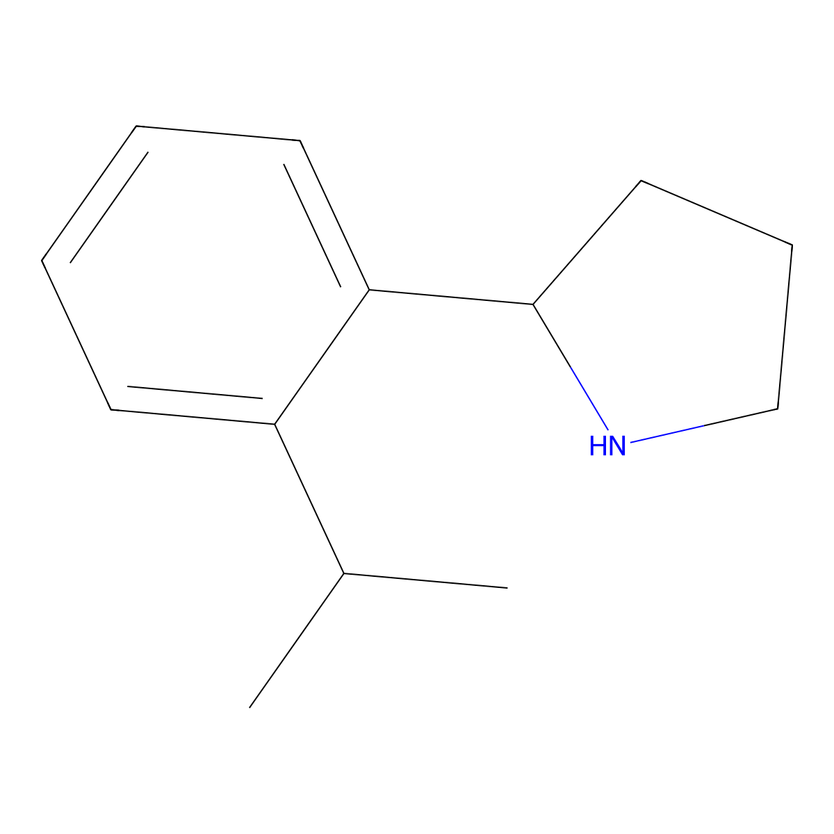 (2R)-2-(2-Isopropylphenyl)pyrrolidine molecular structure, CAS 1213907-32-4