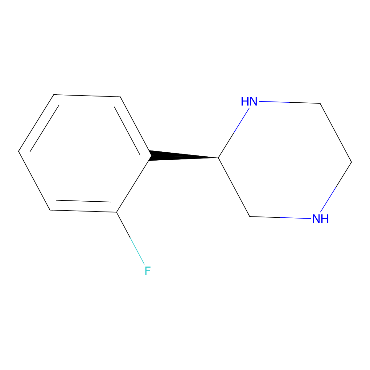 (R)-2-(2-Fluorophenyl)piperazine molecular structure, CAS 1213908-28-1