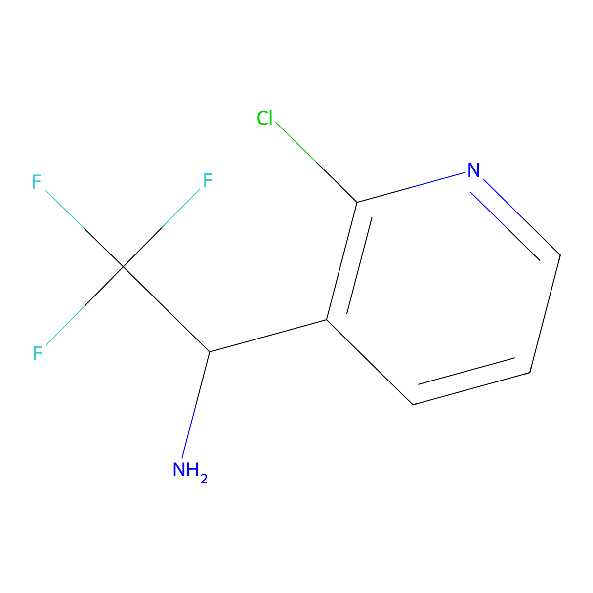 (S)-1-(2-Chloropyridin-3-YL)-2,2,2-trifluoroethan-1-amine molecular structure, CAS 1213917-93-1