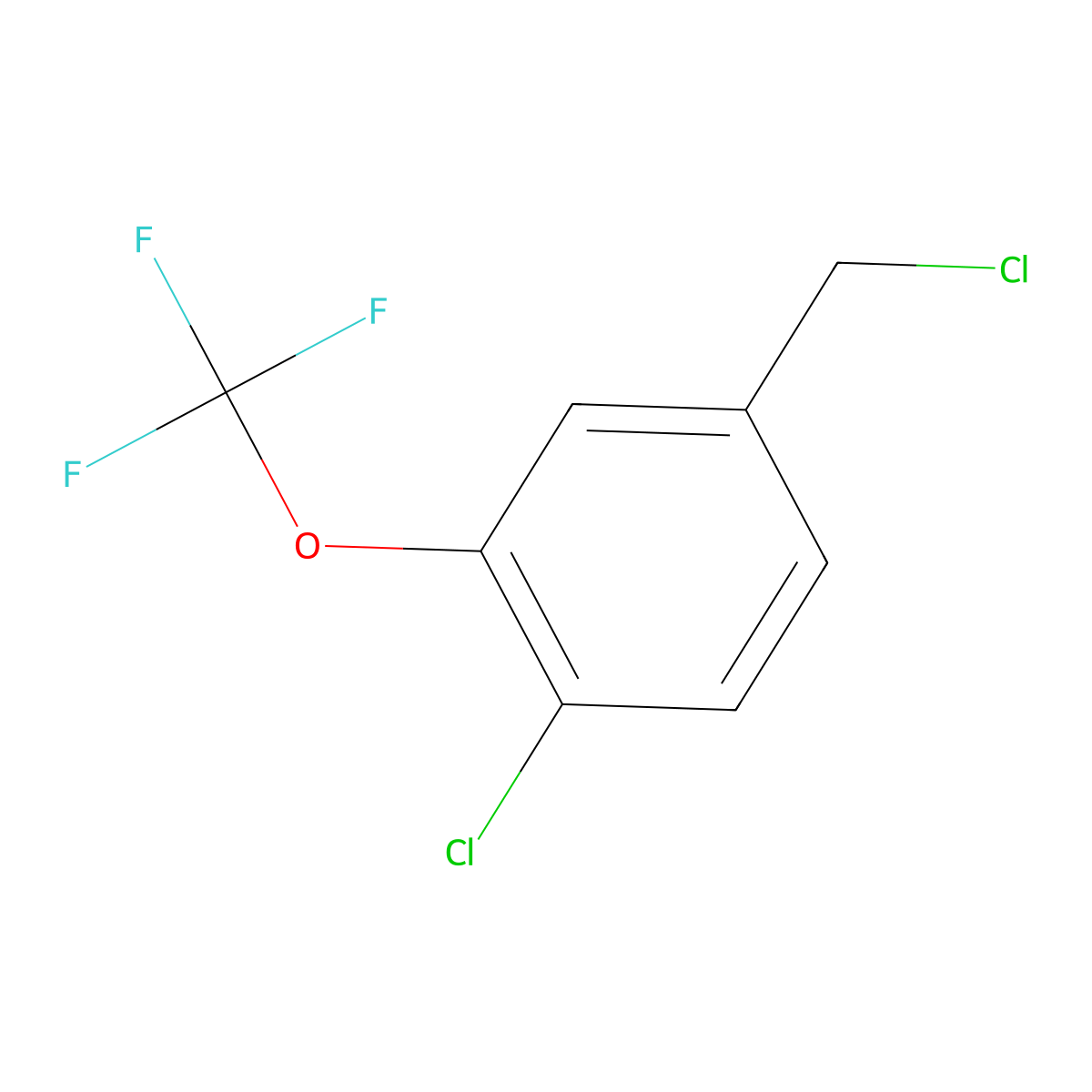 4-Chloro-3-(trifluoromethoxy)benzyl chloride molecular structure, CAS 121392-19-6