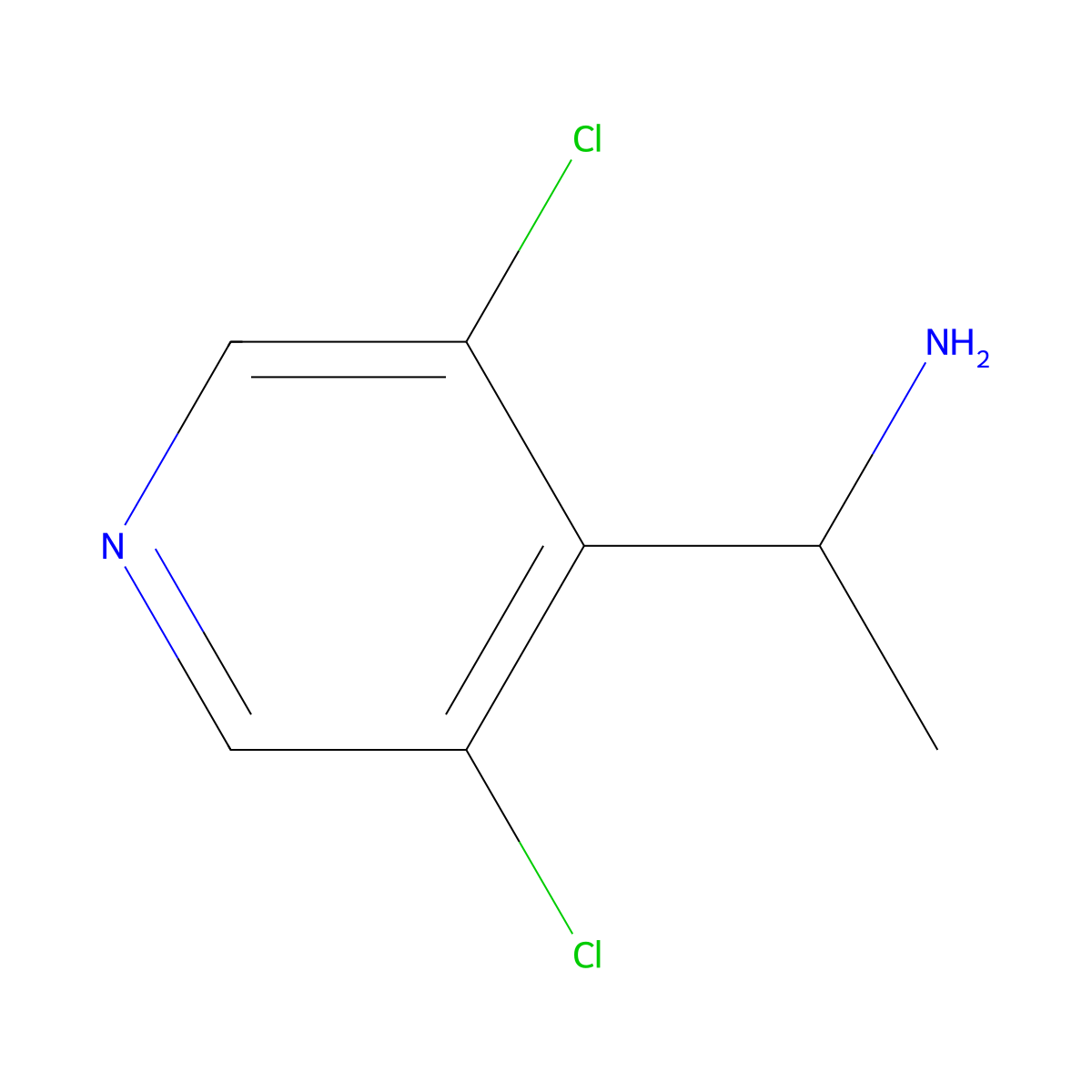 (1S)-1-(3,5-dichloropyridin-4-yl)ethan-1-amine molecular structure, CAS 1213921-10-8