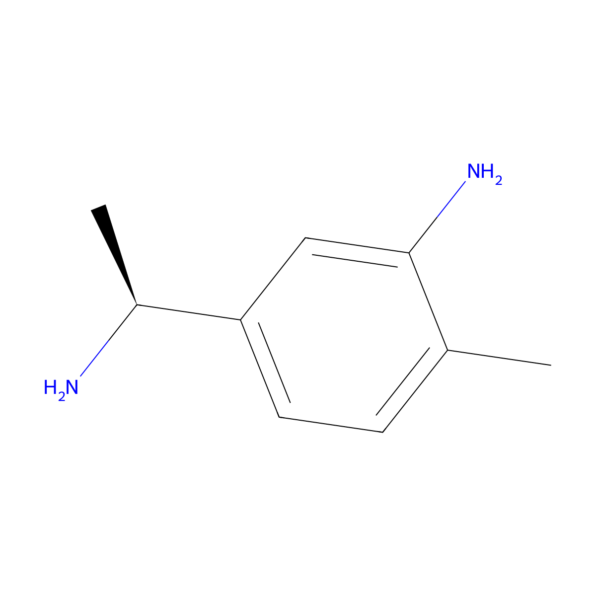 (S)-5-(1-aminoethyl)-2-methylaniline molecular structure, CAS 1213923-48-8