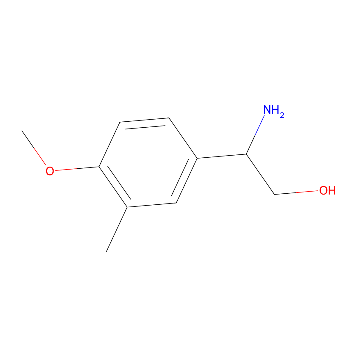 (2R)-2-Amino-2-(4-methoxy-3-methylphenyl)ethan-1-OL molecular structure, CAS 1213923-94-4