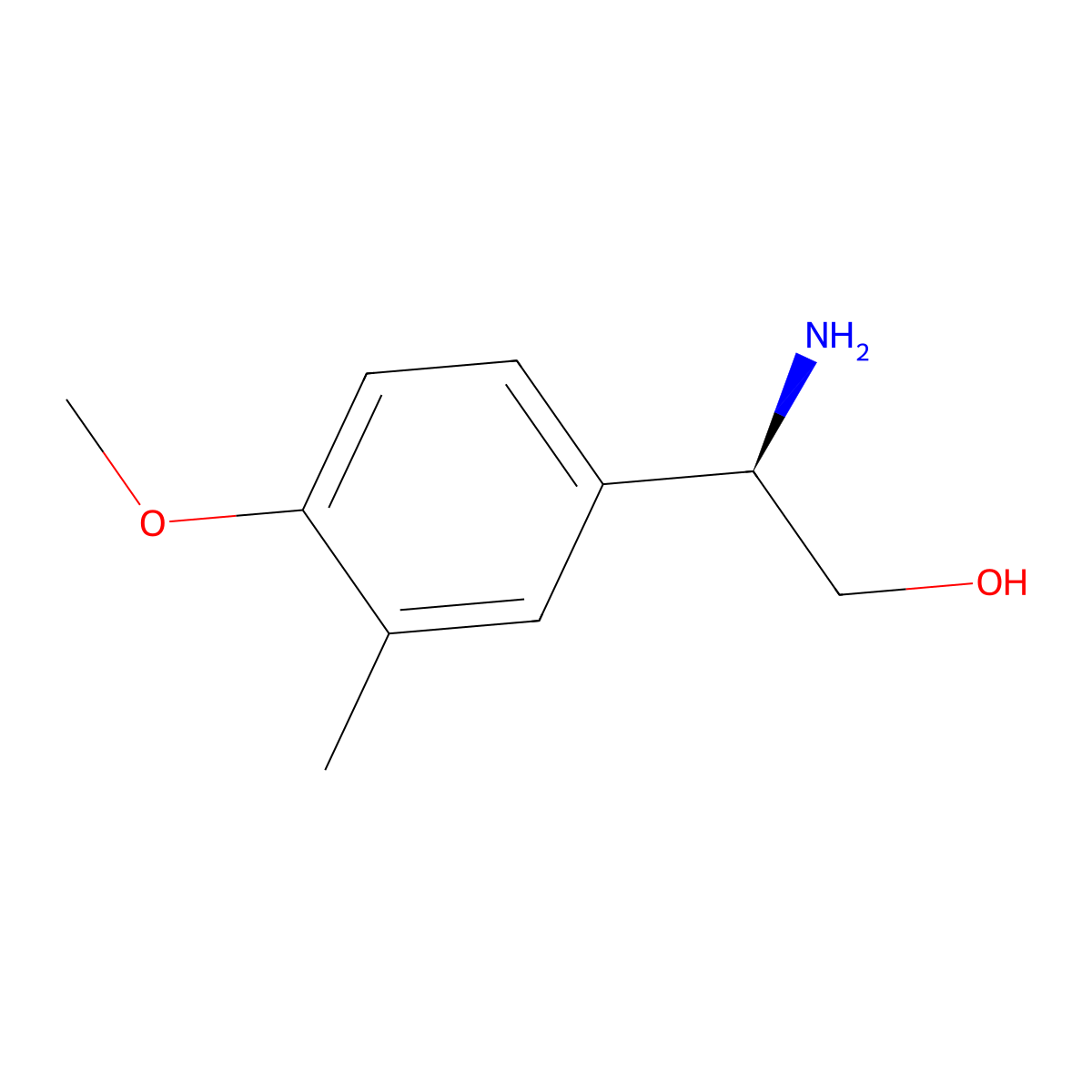(2R)-2-Amino-2-(4-methoxy-3-methylphenyl)ethan-1-OL molecular structure, CAS 1213923-94-4
