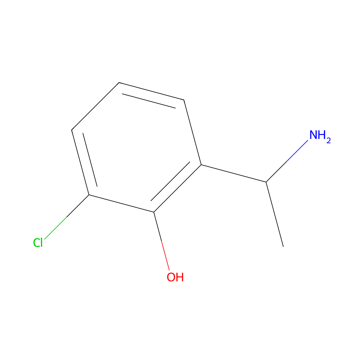 2-[(1S)-1-aminoethyl]-6-chlorophenol molecular structure, CAS 1213925-70-2