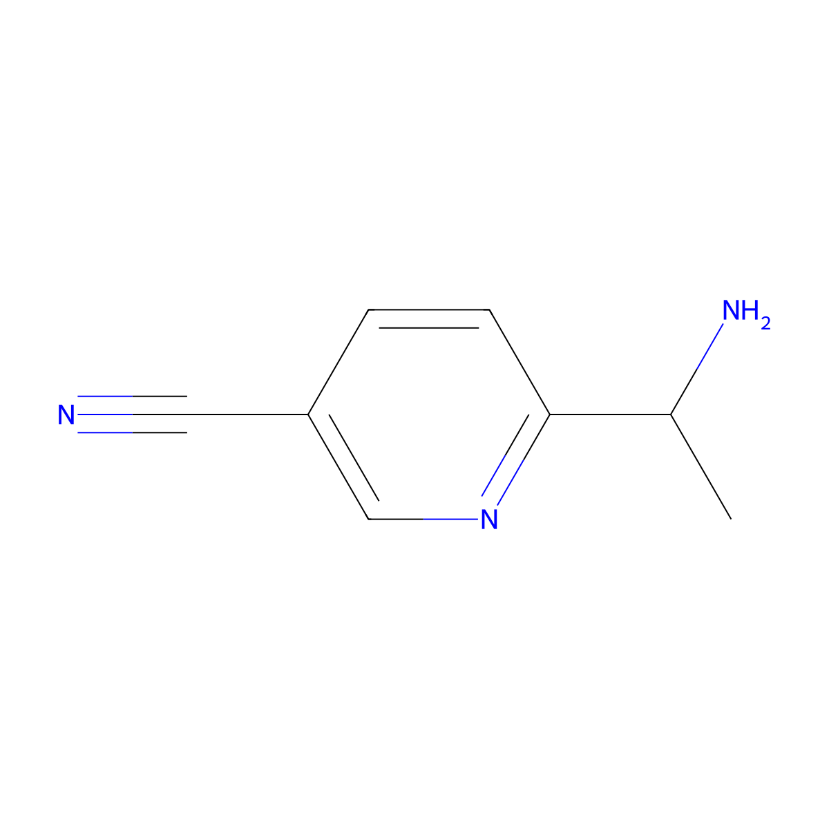 (R)-6-(1-aminoethyl)nicotinonitrile molecular structure, CAS 1213928-85-8