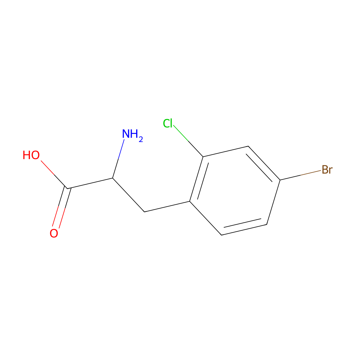 4-Bromo-2-chloro-D-phenylalanine molecular structure, CAS 1213929-66-8